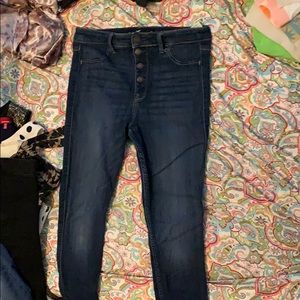 Hollister high rise crop jeans leggings